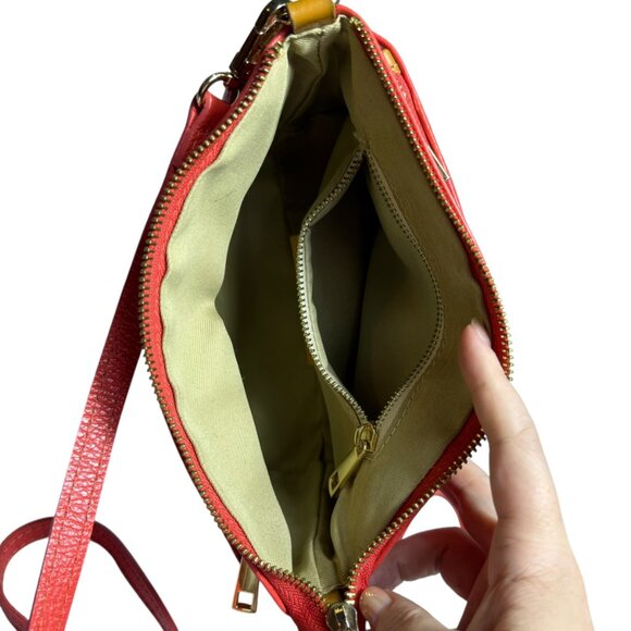 Divina Firenze Red Leather Crossbody Bag - Picture 7 of 13